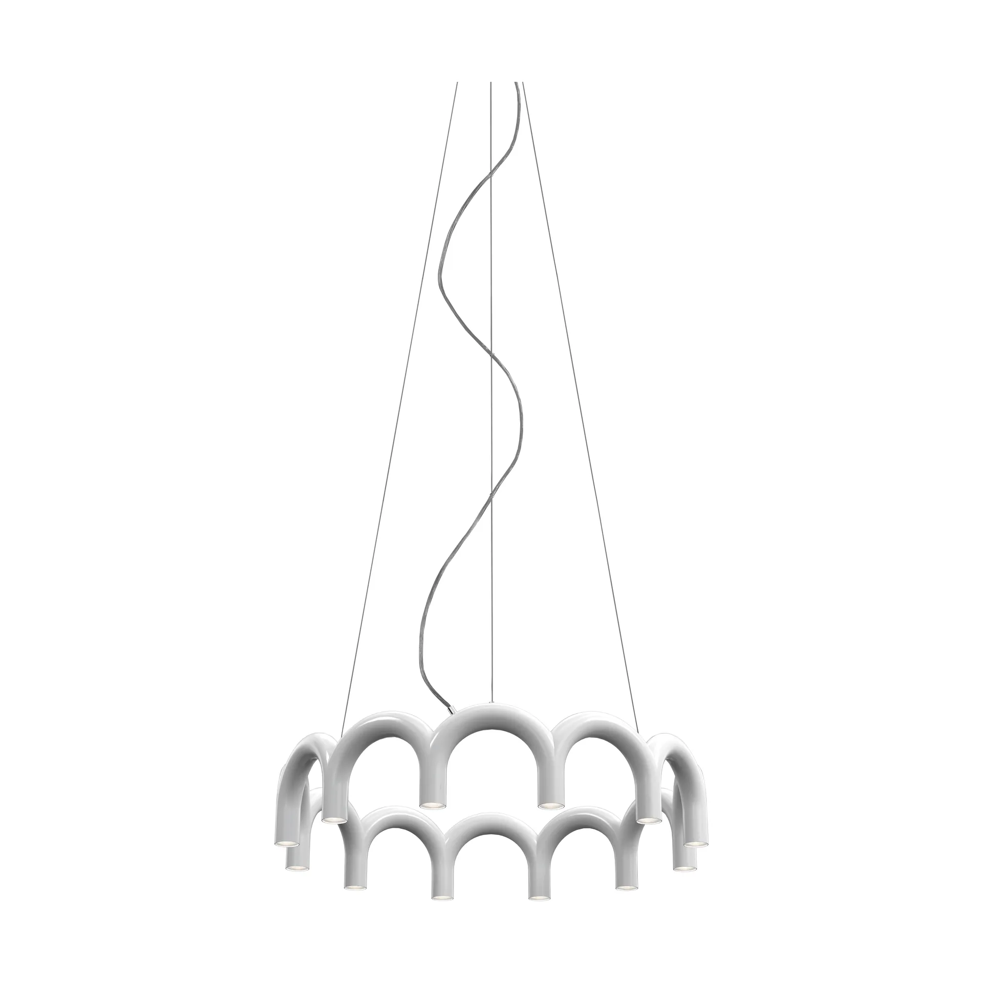 Lampadario Arch circle Ø 76 cm, White, Ø98 cm Oblure