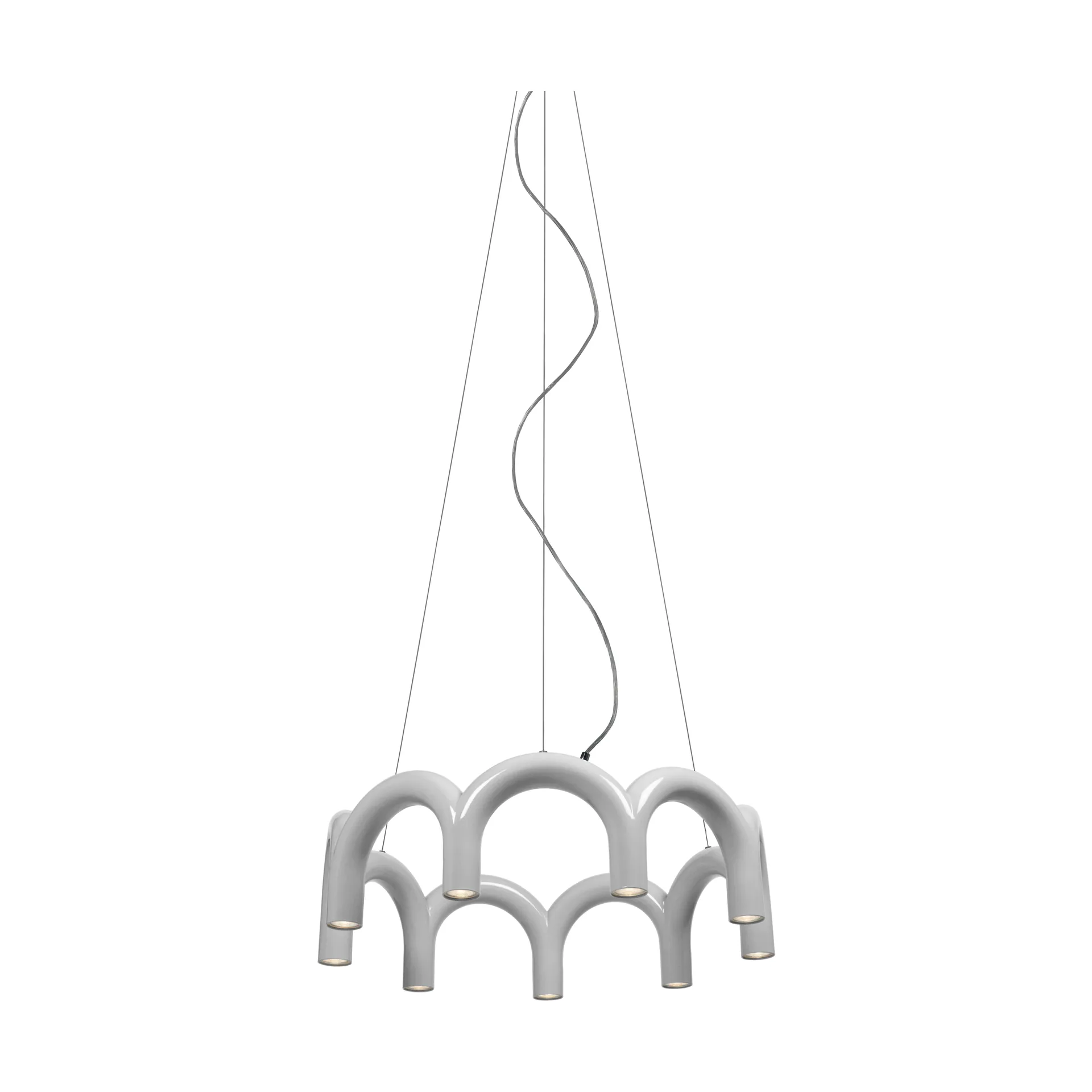 Lampadario Arch circle, Bianco, Ø76 cm Oblure
