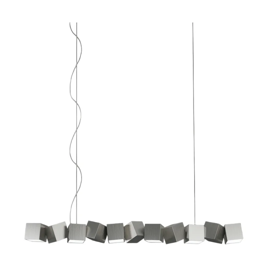 Lampadario Blockchain system 11, Alluminio Oblure