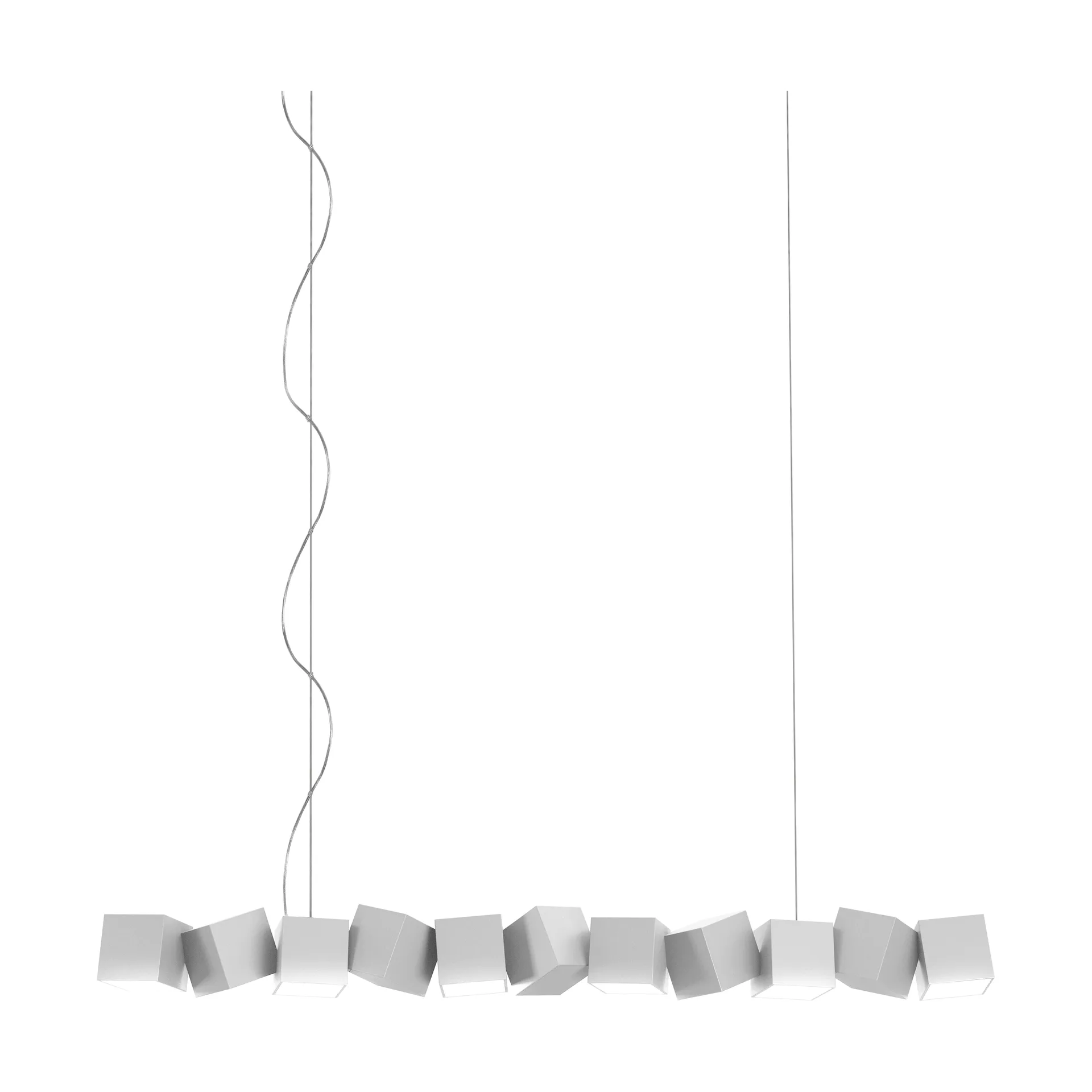 Lampadario Blockchain system 11, Bianco Oblure