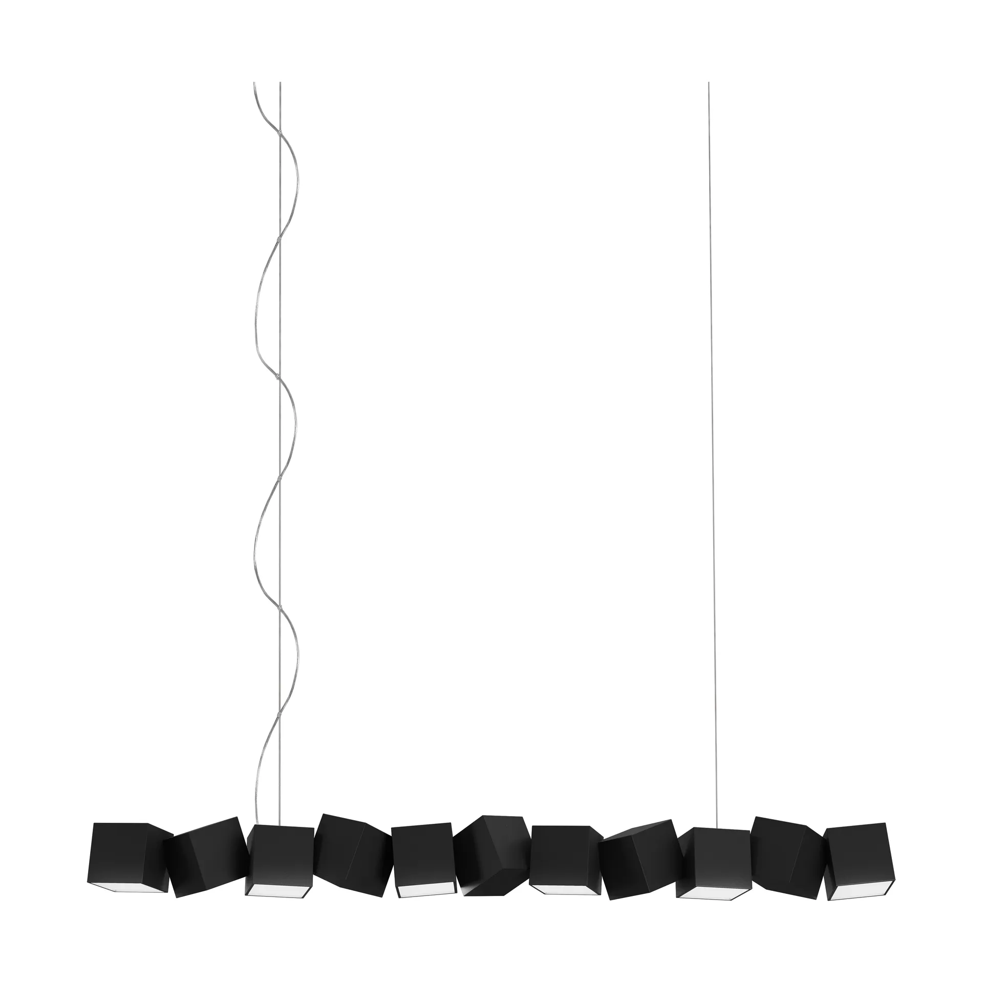 Lampadario Blockchain system 11, Nero Oblure