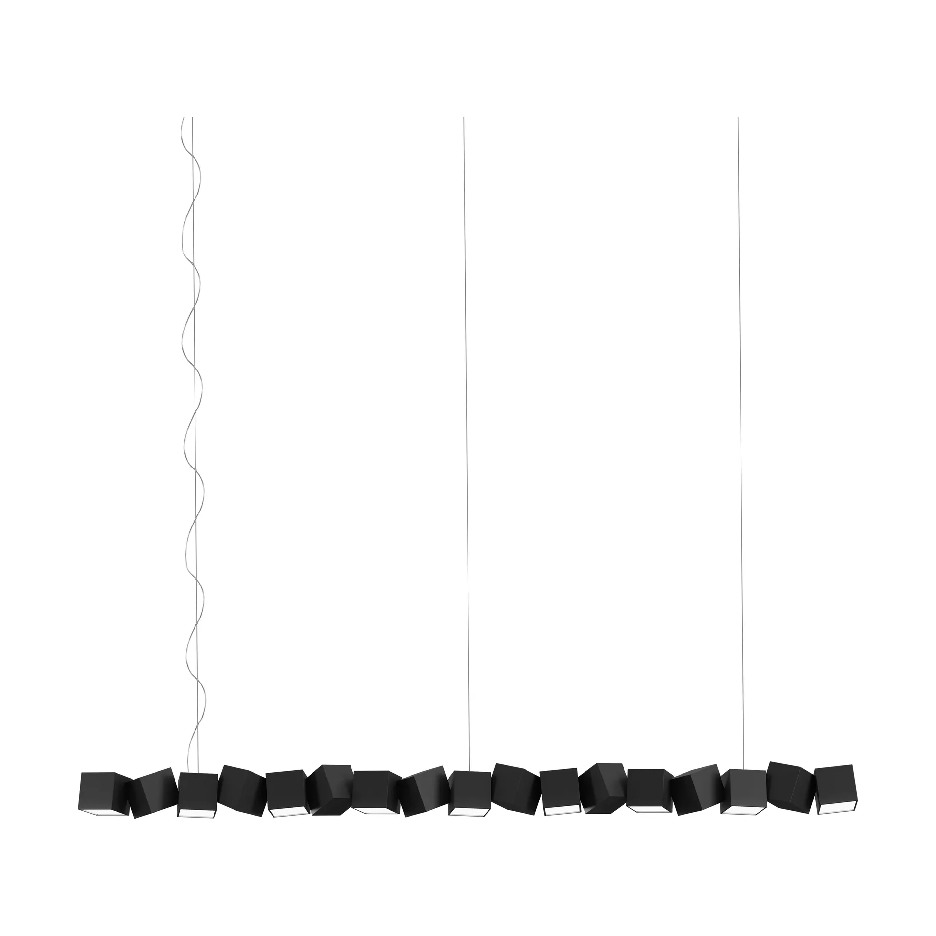 Lampadario Blockchain system 17, Nero Oblure