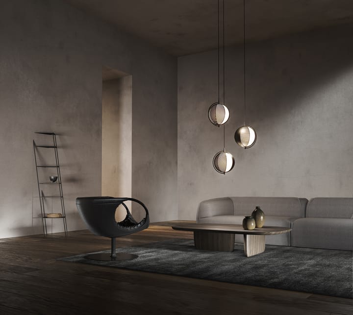 Lampadario Mondo triplette, Nero Oblure