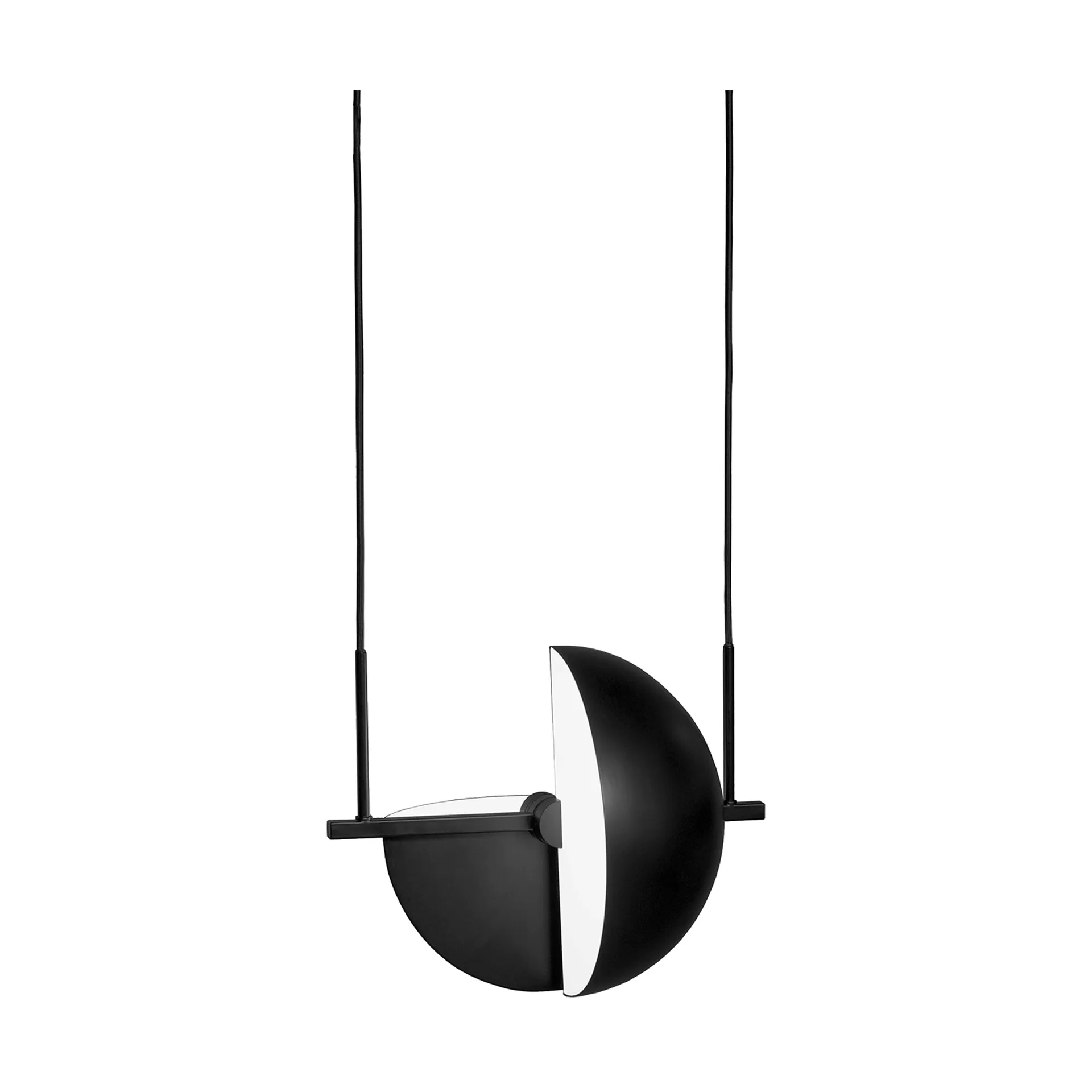 Lampadario Trapeze Ø 28,1 cm, Nero Oblure