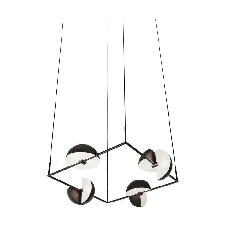 Lampadario Trapeze quertette 113,5x113,5 cm - Nero - Oblure