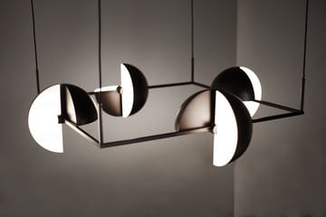 Lampadario Trapeze quertette 113,5x113,5 cm - Nero - Oblure