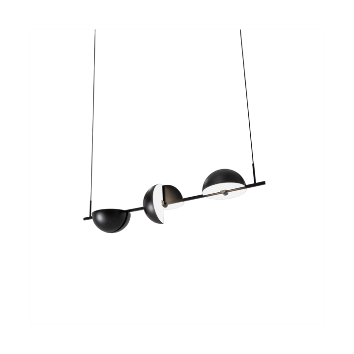 Lampadario Trapeze triplette 140 cm - Nero - Oblure