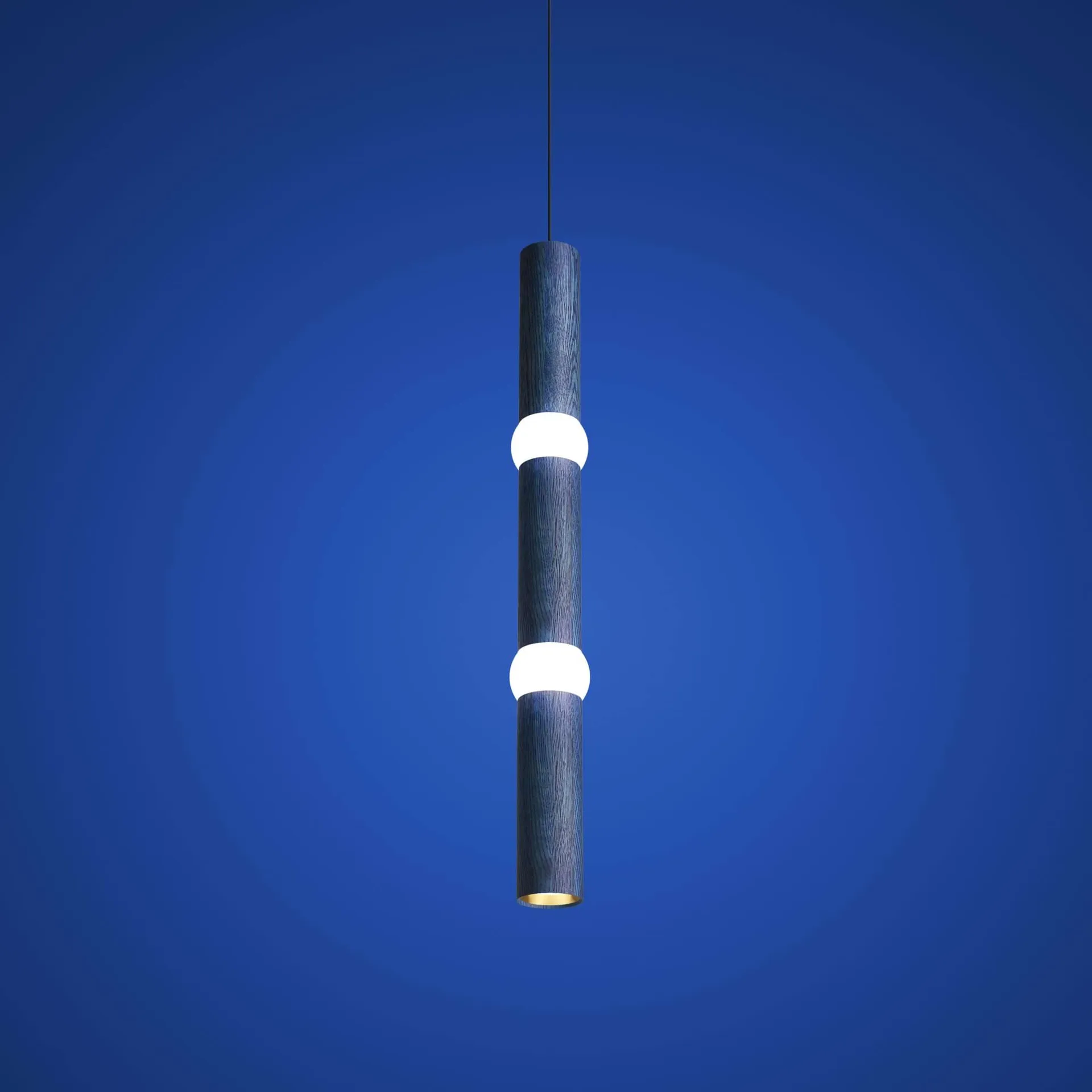 Lightbone lampada a sospensione, Large 83,6 cm, blue oak Oblure