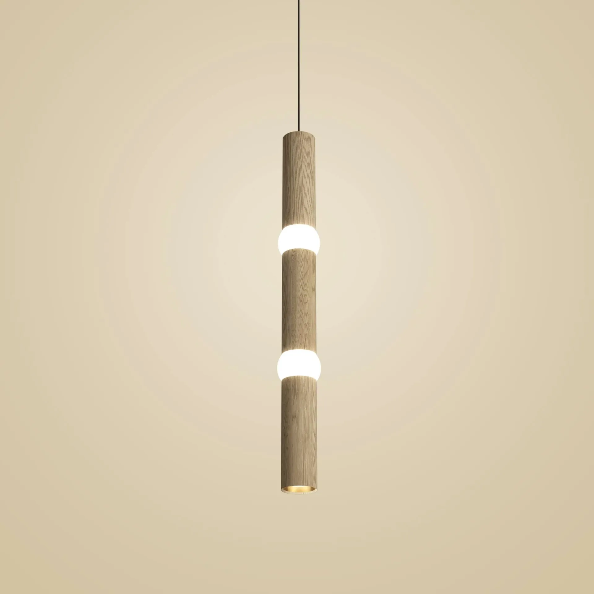 Lightbone lampada a sospensione, Large 83,6 cm, rovere naturale Oblure