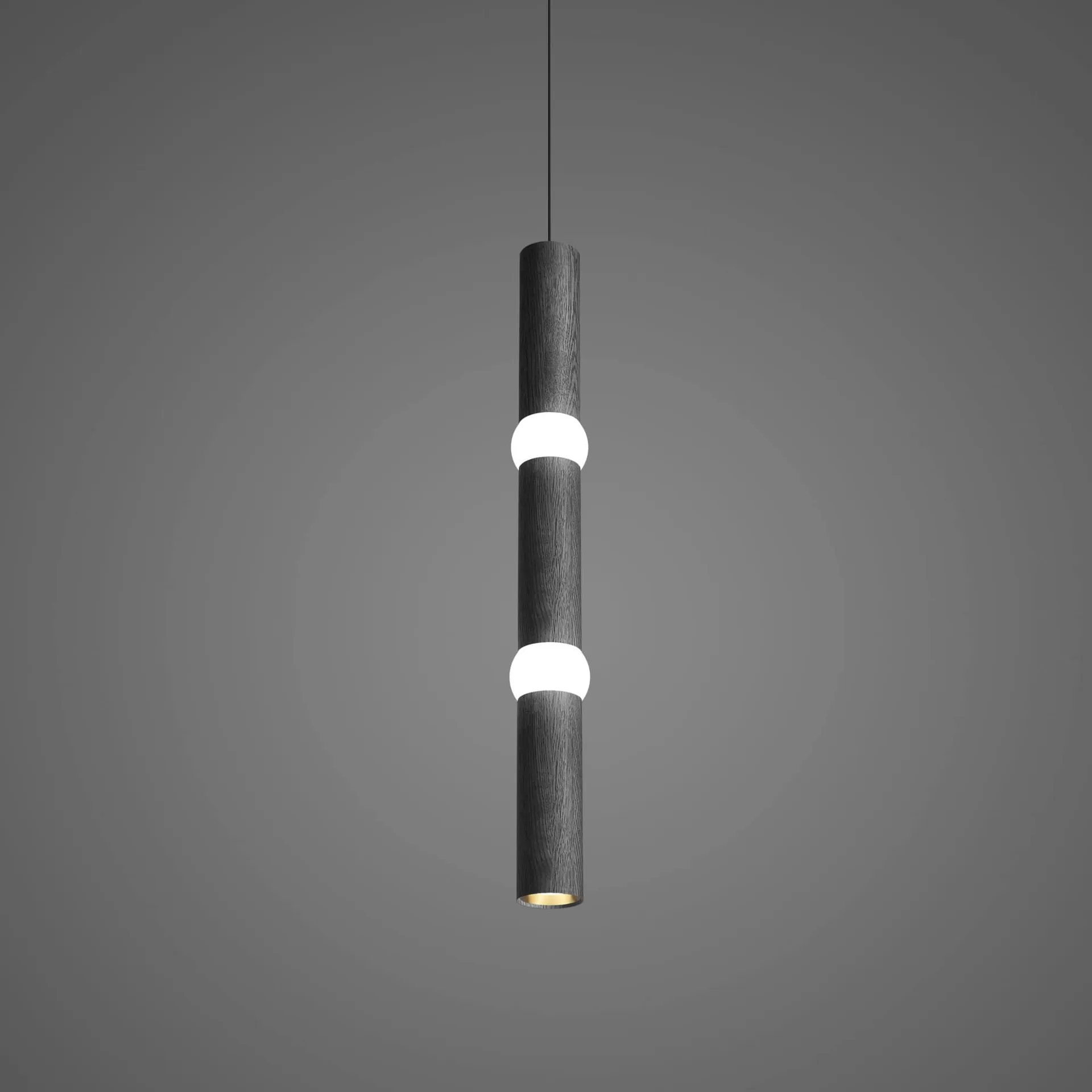 Lightbone lampada a sospensione, Large 83,6 cm, rovere nero Oblure