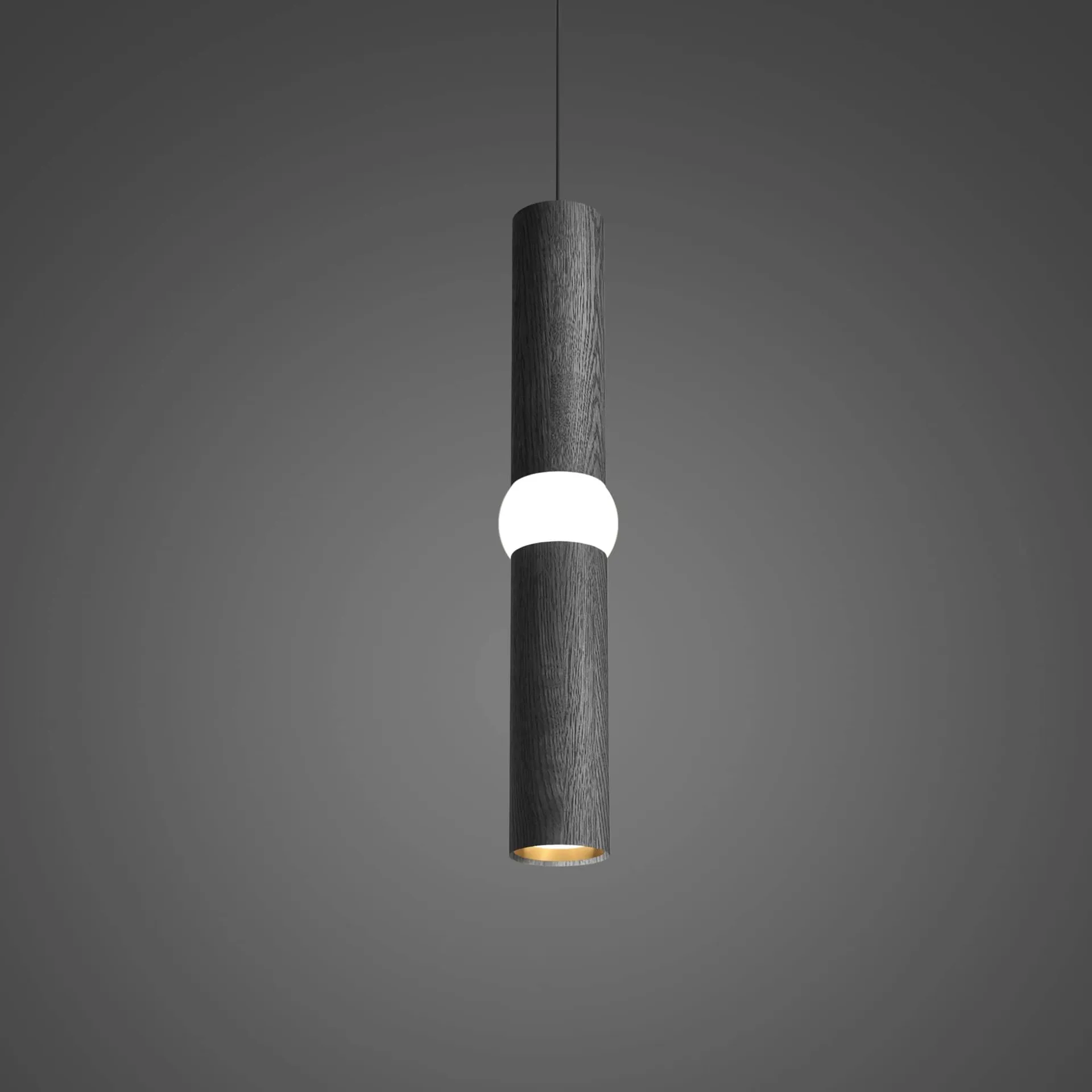 Lightbone lampada a sospensione, Medium 53,8 cm, black oak Oblure