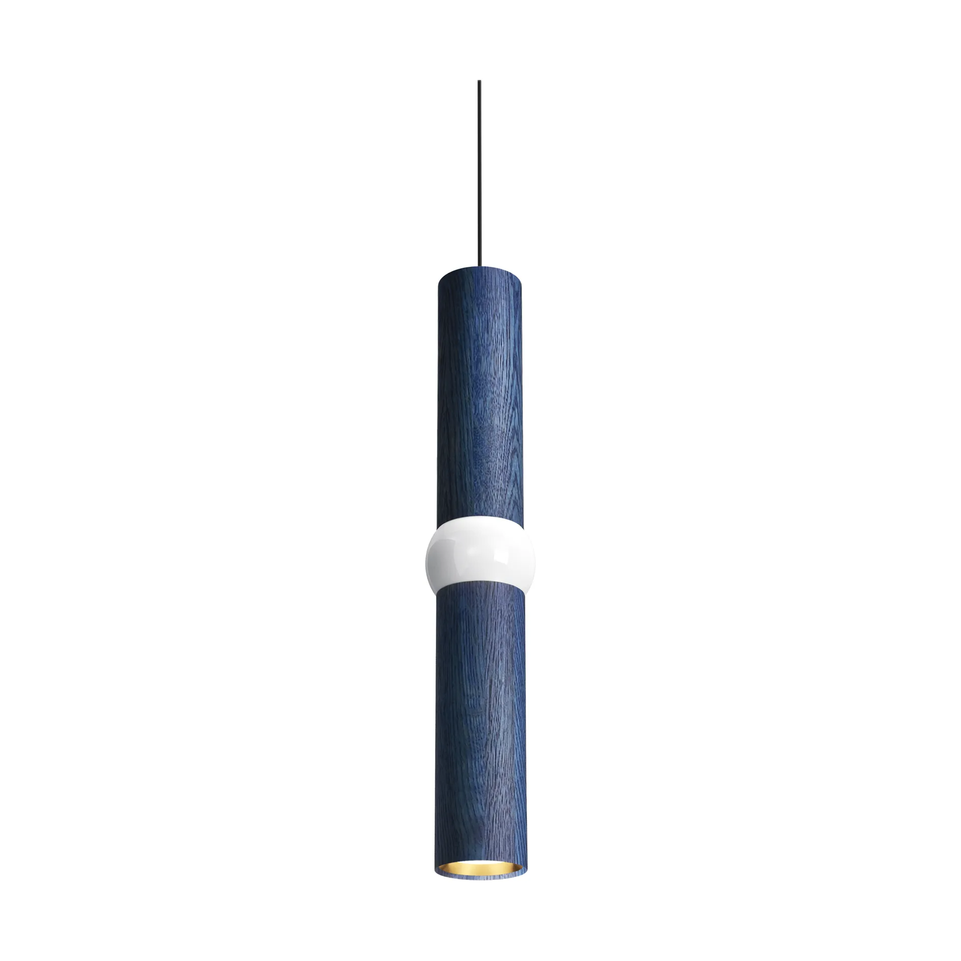 Lightbone lampada a sospensione, Medium 53,8 cm, blue oak Oblure