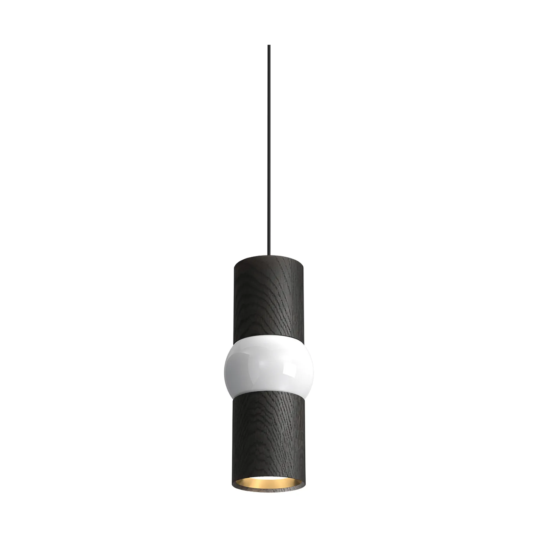 Lightbone lampada a sospensione, Small 24 cm, rovere nero Oblure