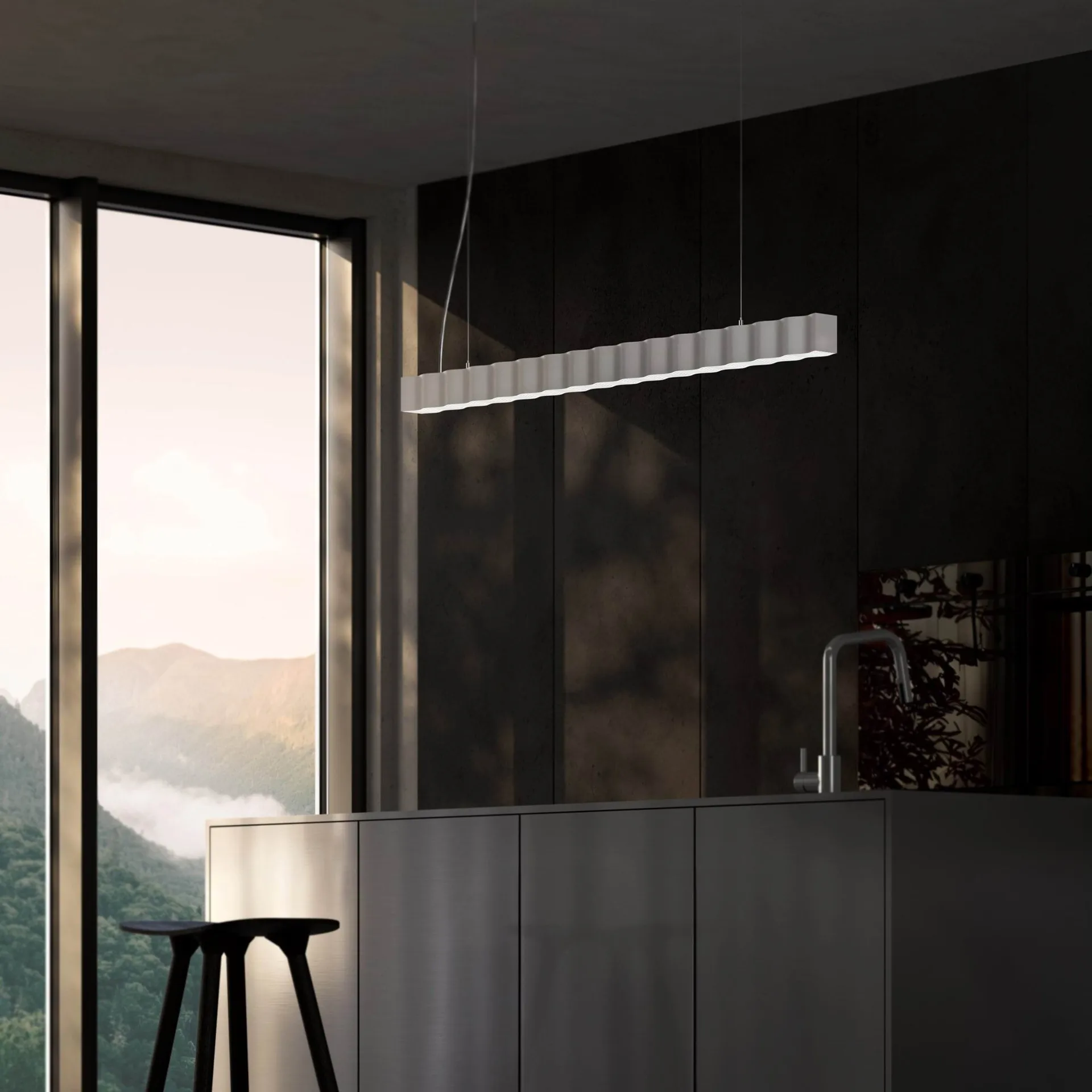 Superwave lampada a sospensione, Bianco Oblure