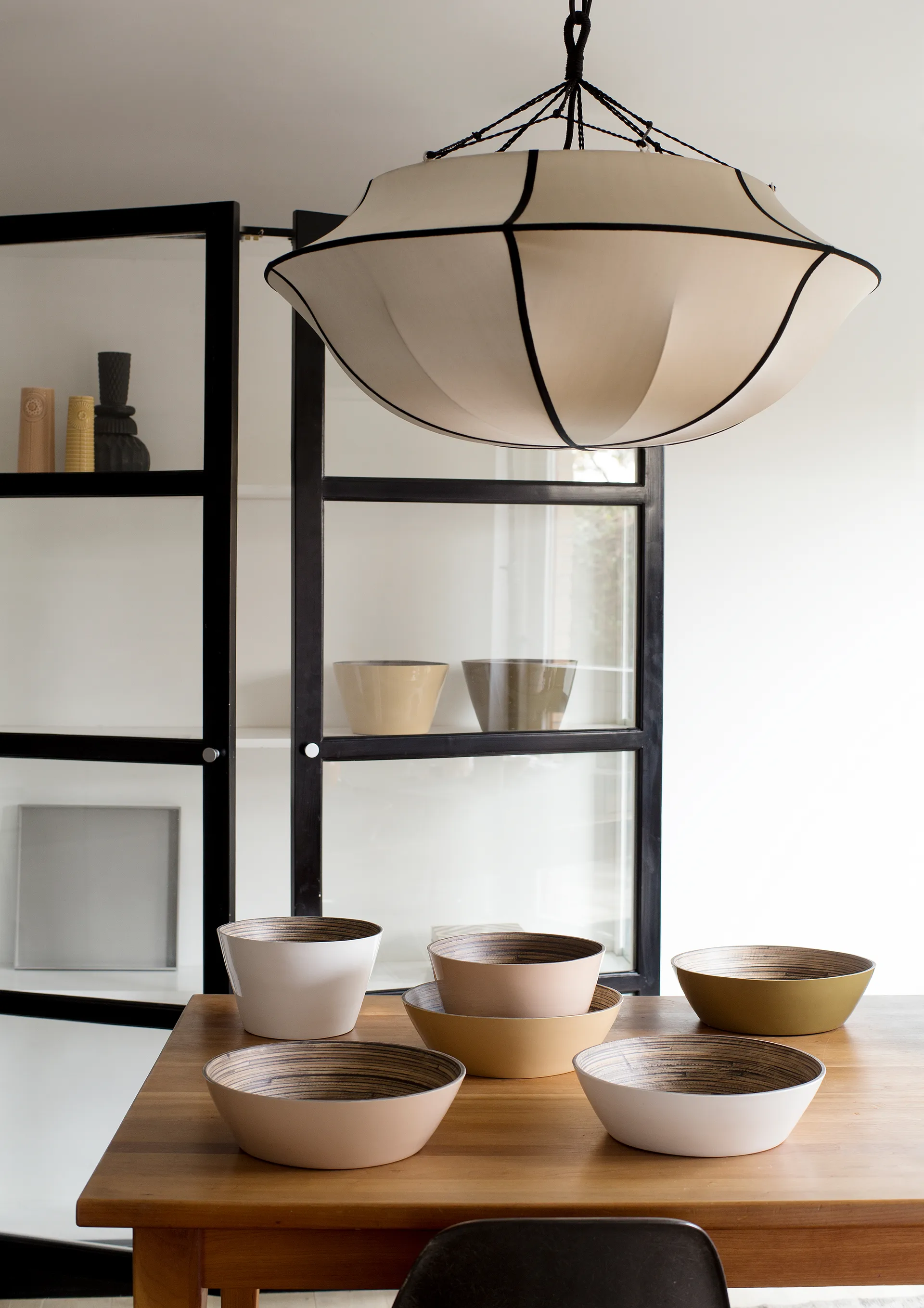 Lampadario Indochina Classic Umbrella, Kit-black Oi Soi Oi