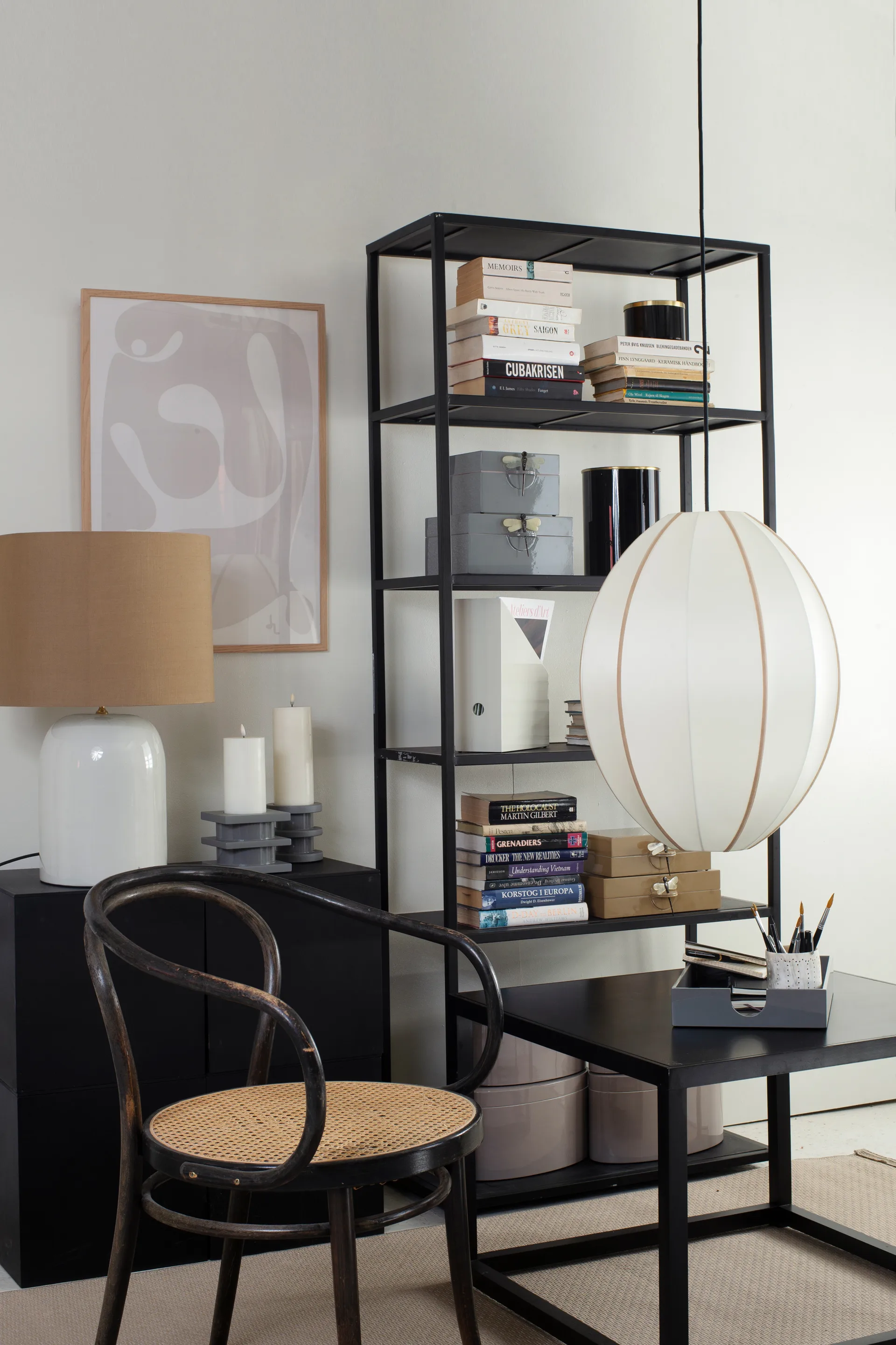 Paralume Indochina Classic Oval L, Offwhite-amber Oi Soi Oi