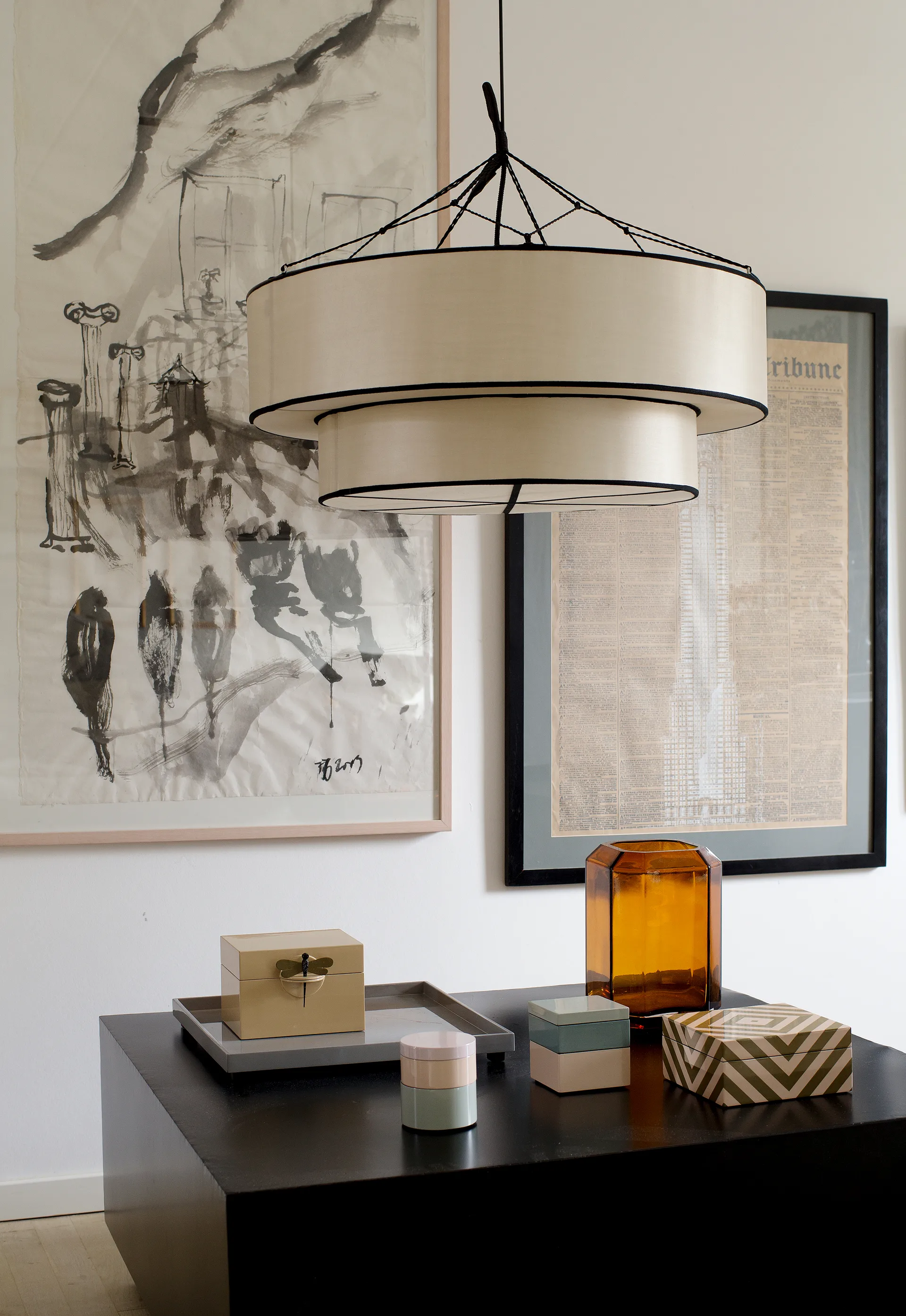 Paralume Indochina Classic Tophat, Kit-black Oi Soi Oi