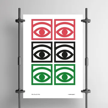 Poster colorato Ögon - 50x70 cm - Olle Eksell