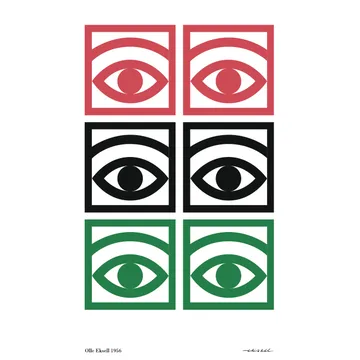 Poster colorato Ögon - 50x70 cm - Olle Eksell