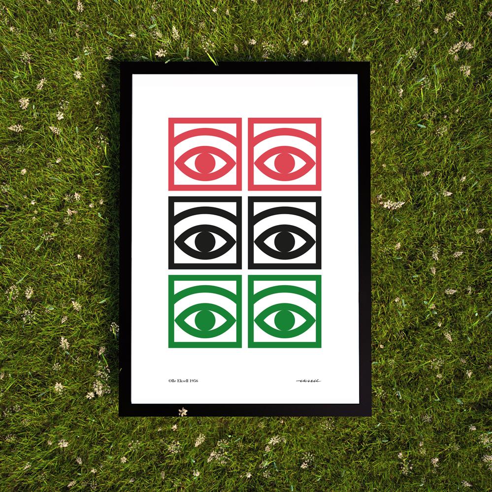 Poster colorato Ögon, 50x70 cm Olle Eksell