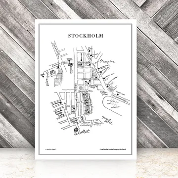 Poster Stockholm  - 50x70 cm - Olle Eksell
