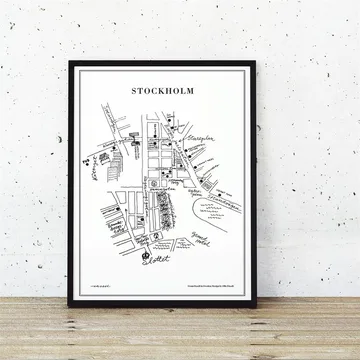 Poster Stockholm  - 50x70 cm - Olle Eksell