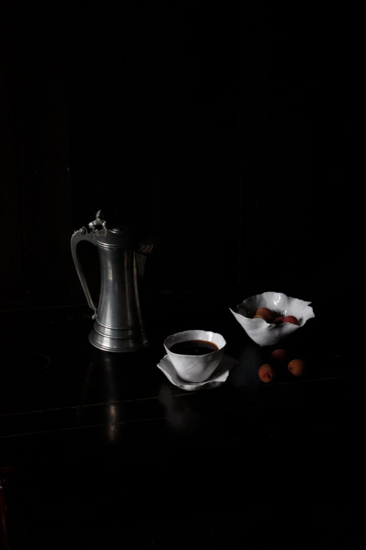 Tazza con piattino Clair, Bianco Olsson & Jensen