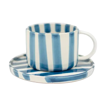Tazza con piattino Monica - Blu - Olsson & Jensen