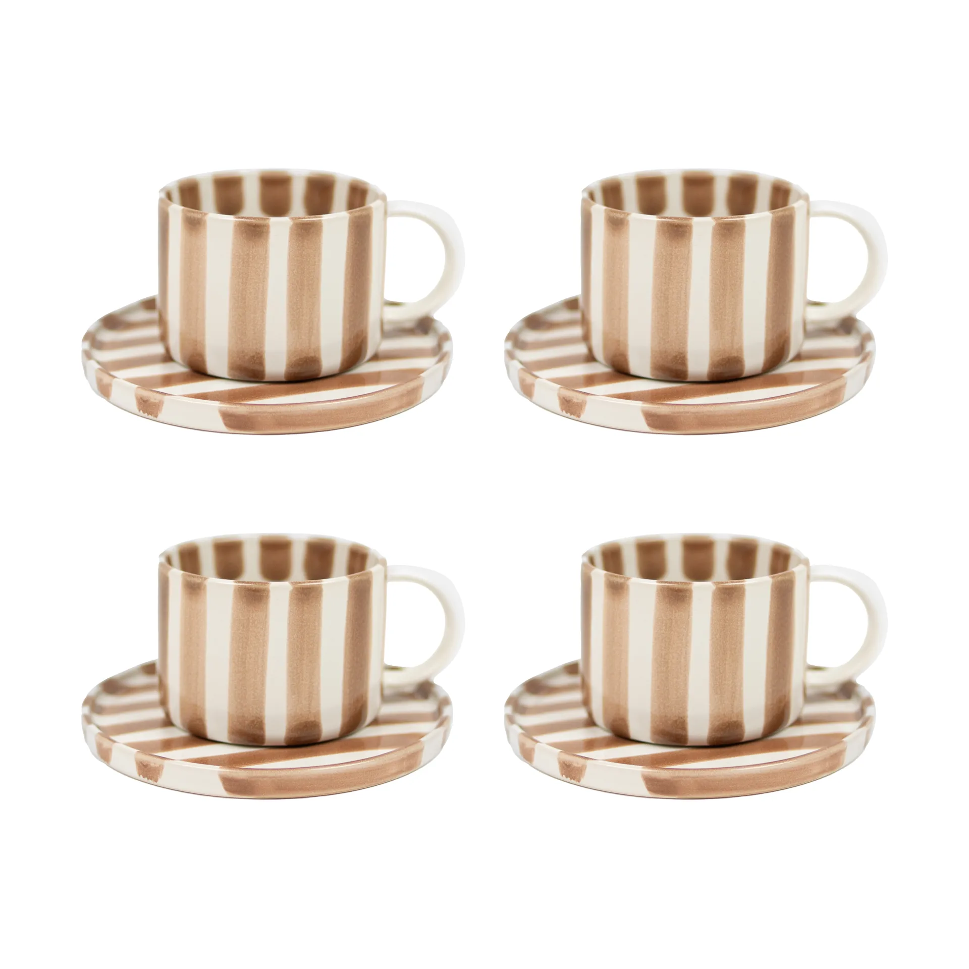 Tazza con piattino Monica confezione da 4 - Beige,  Olsson & Jensen