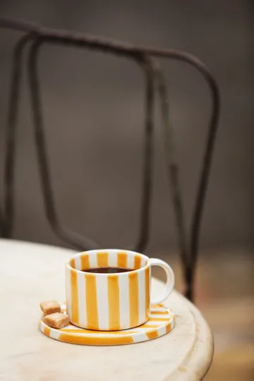 Tazza con piattino Monica confezione da 4 - Giallo - Olsson & Jensen