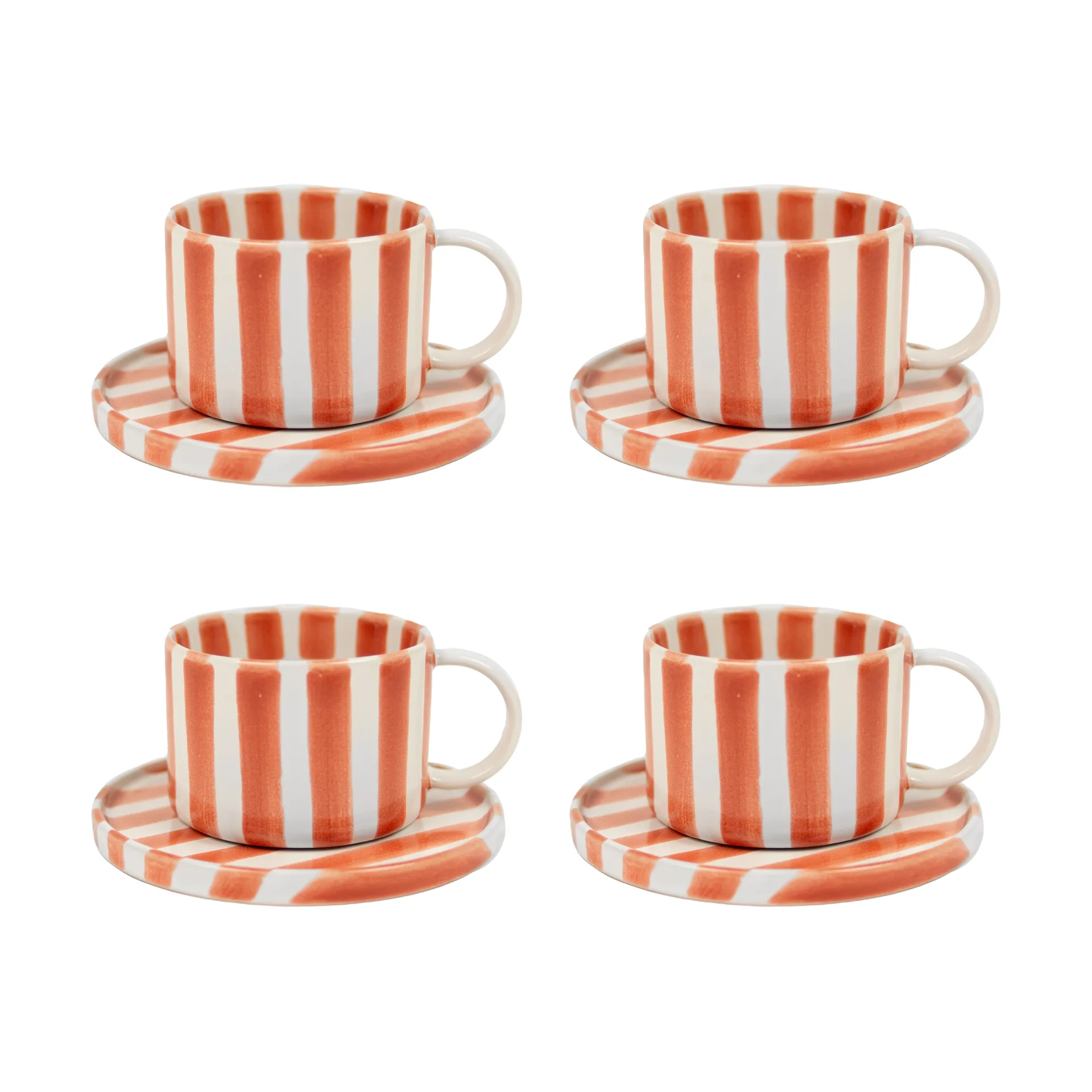 Tazza con piattino Monica confezione da 4 - Ruggine,  Olsson & Jensen