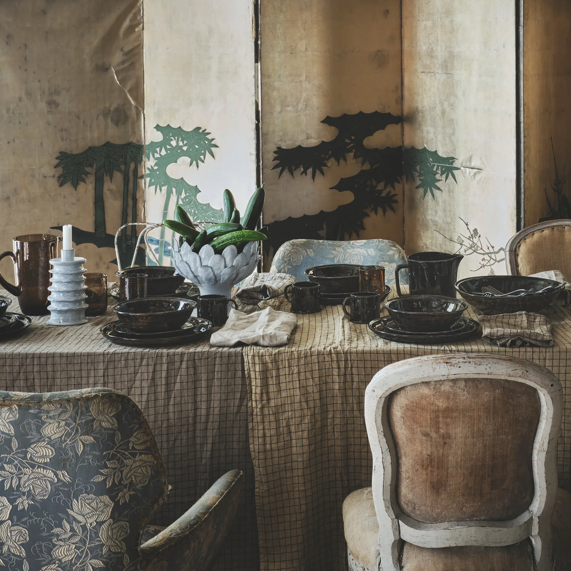 Tazza Yuki, marrone-nero Olsson & Jensen