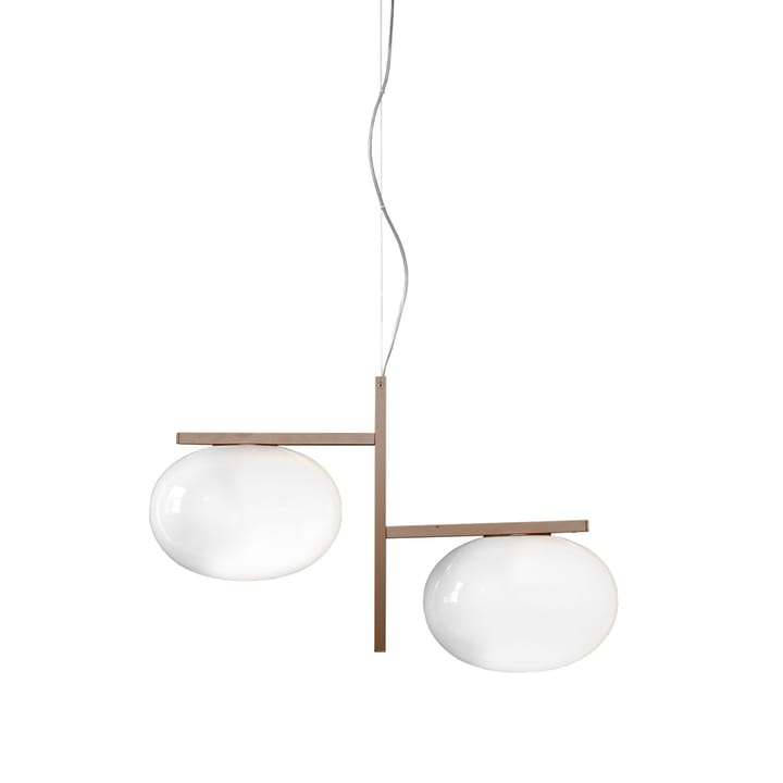 Lampada a sospensione Alba 468 - Opal, ottone - Oluce