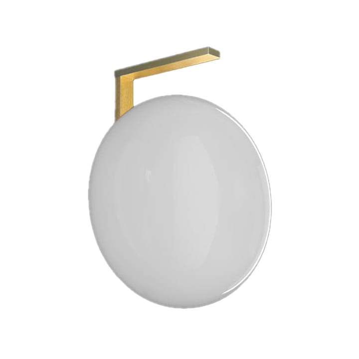 Lampada da parete Alba 194, Opal, ottone Oluce