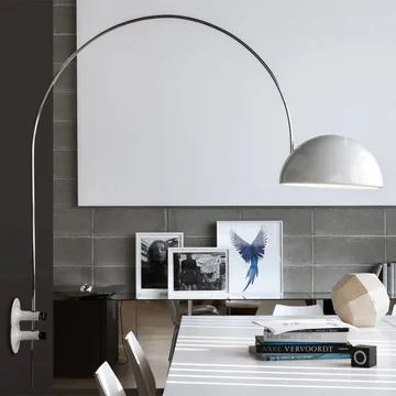 Lampada da parete Coupé 1159 - Bianco, supporto cromato - Oluce