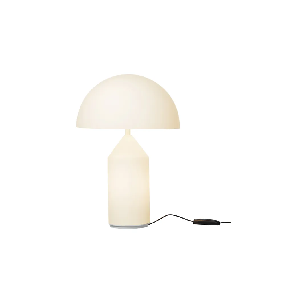 Lampada da tavolo Atollo medium 237 in vetro, Opal, medium Oluce