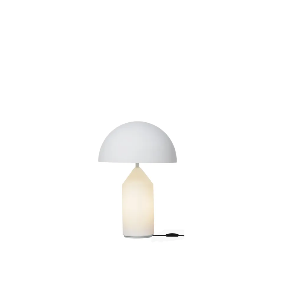 Lampada da tavolo Atollo small 236 in vetro, Opal Oluce