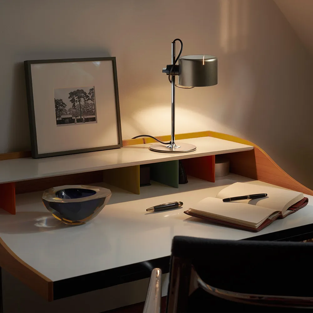 Lampada da tavolo Coupé Mini, Anodic bronze Oluce