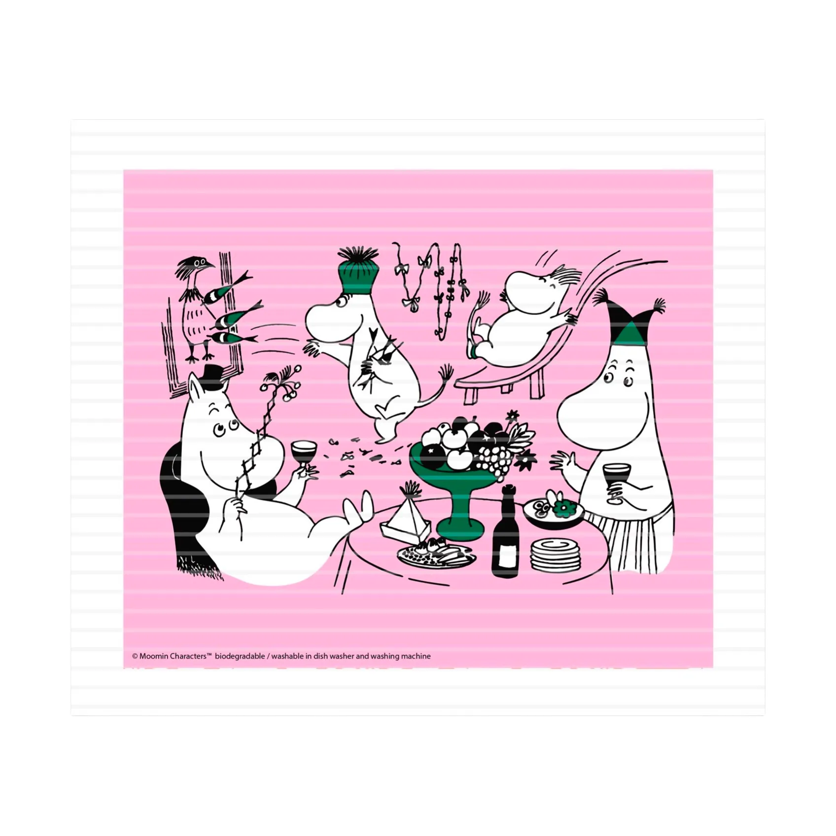 Strofinaccio Moomin 80 - 17x20 cm, Rosa Opto Design