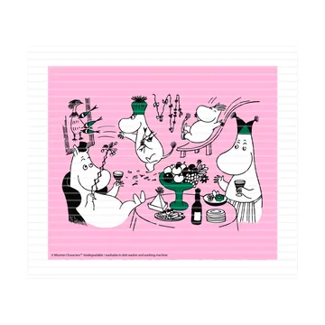 Strofinaccio Moomin 80 - 17x20 cm - Rosa - Opto Design