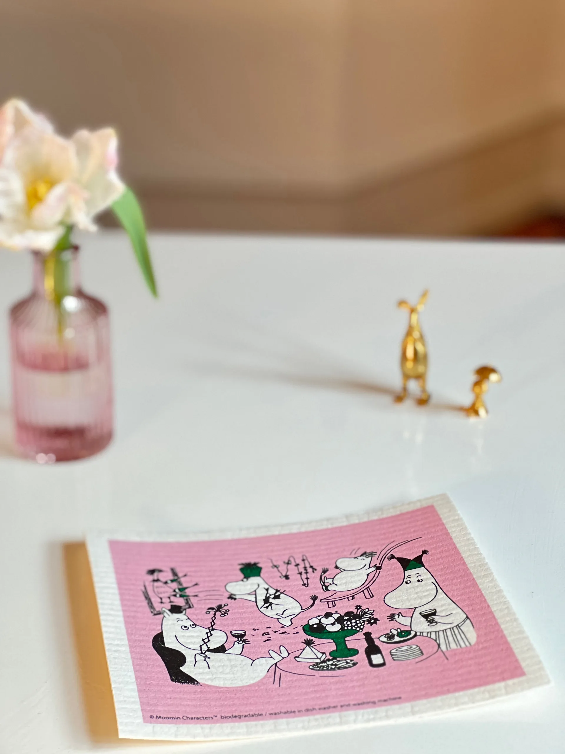 Strofinaccio Moomin 80 - 17x20 cm, Rosa Opto Design