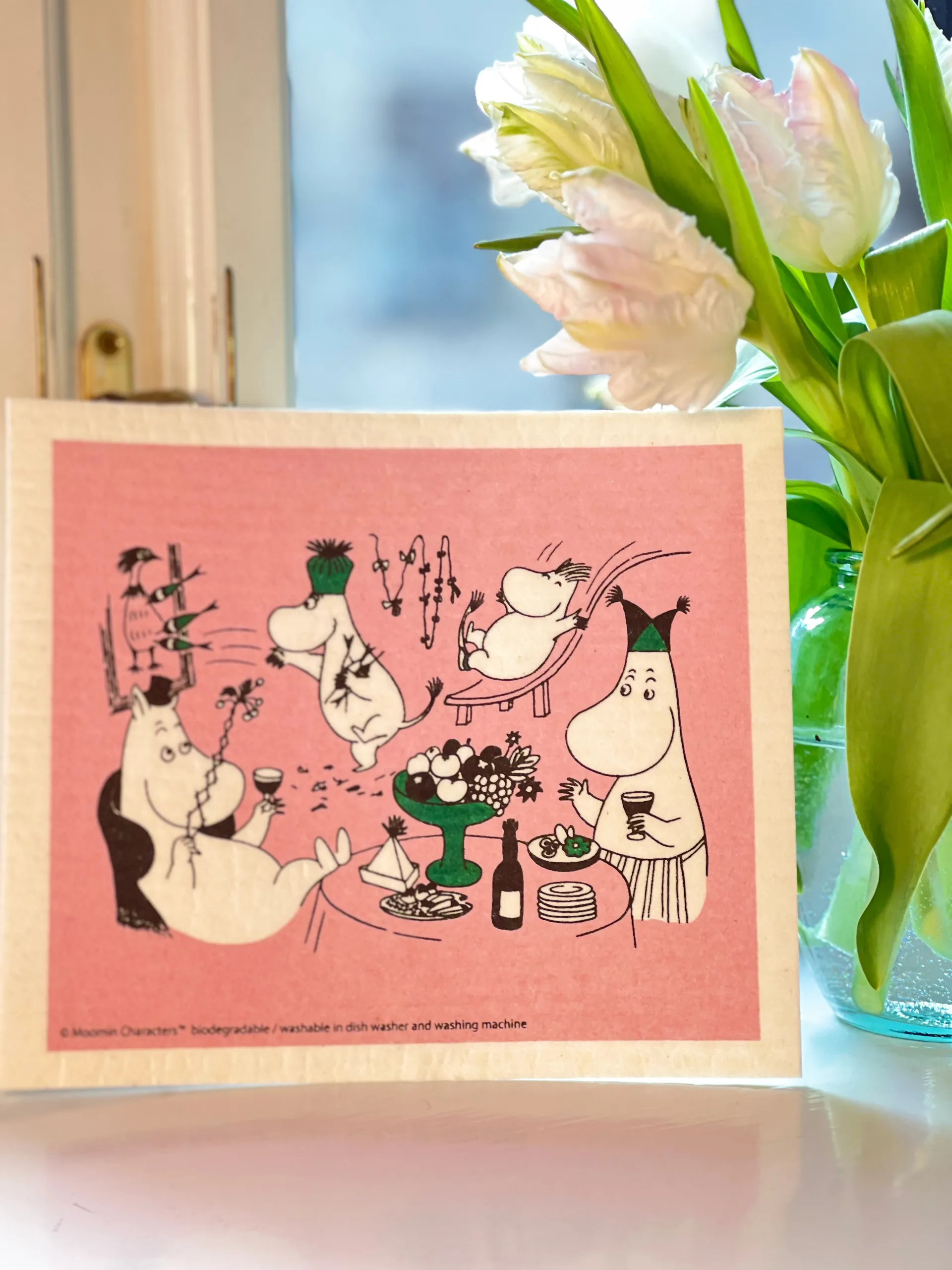 Strofinaccio Moomin 80 - 17x20 cm, Rosa Opto Design