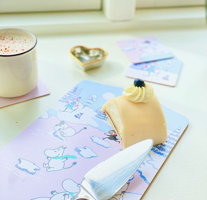 Tagliere Moomin, inverno 2022, 20x30 cm, Blu, bianco, rosa Opto Design