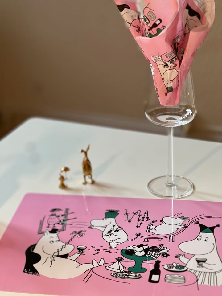 Tovaglietta Moomin 80 - 27,5x40 cm, Rosa Opto Design
