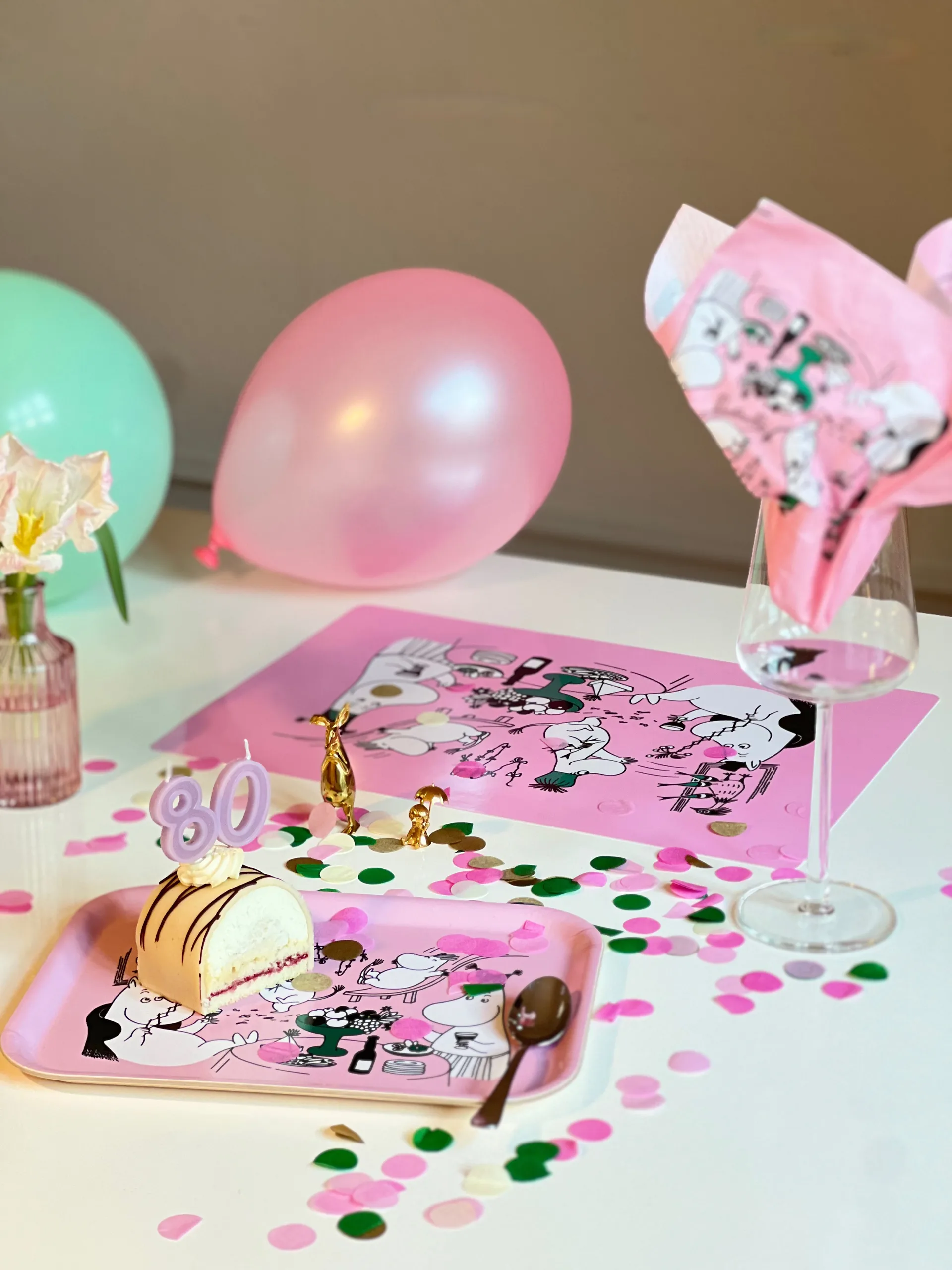 Tovaglietta Moomin 80 - 27,5x40 cm, Rosa Opto Design