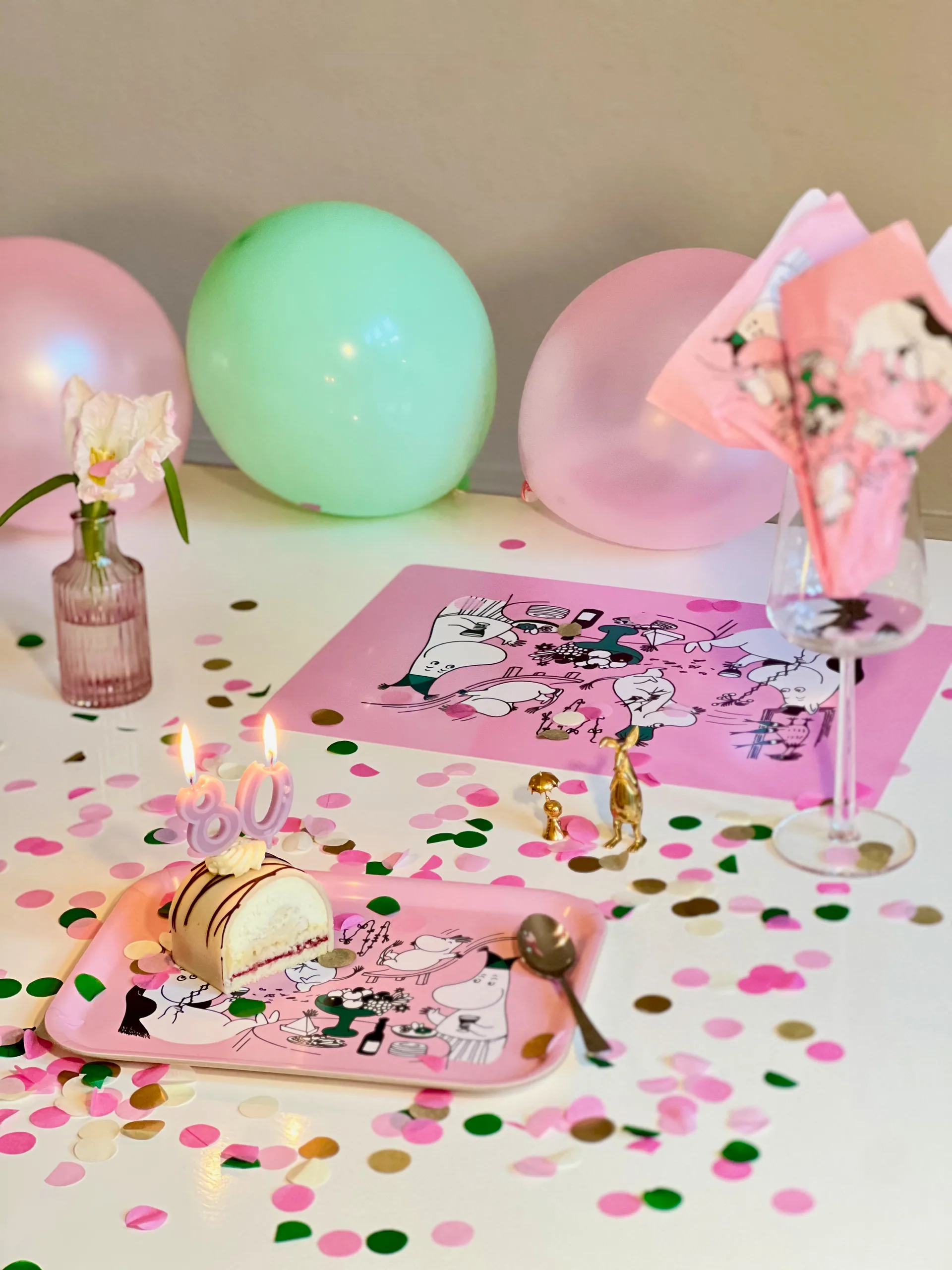 Tovaglietta Moomin 80 - 27,5x40 cm, Rosa Opto Design