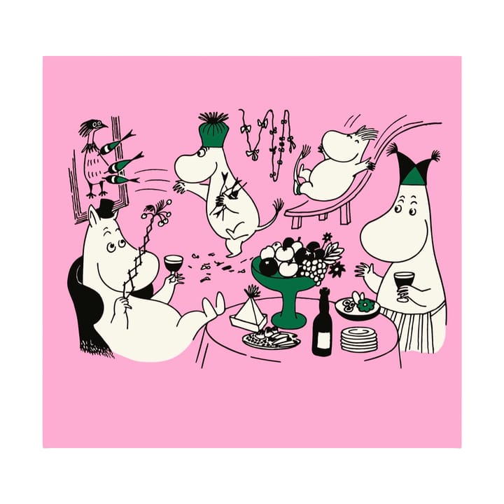 Tovaglioli di carta Moomin 80 confezione da 20 - Rosa - Opto Design