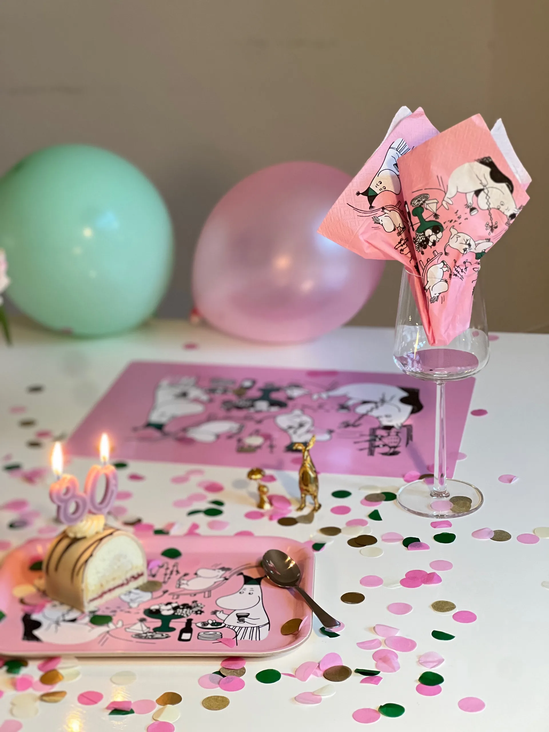 Tovaglioli di carta Moomin 80 confezione da 20, Rosa Opto Design