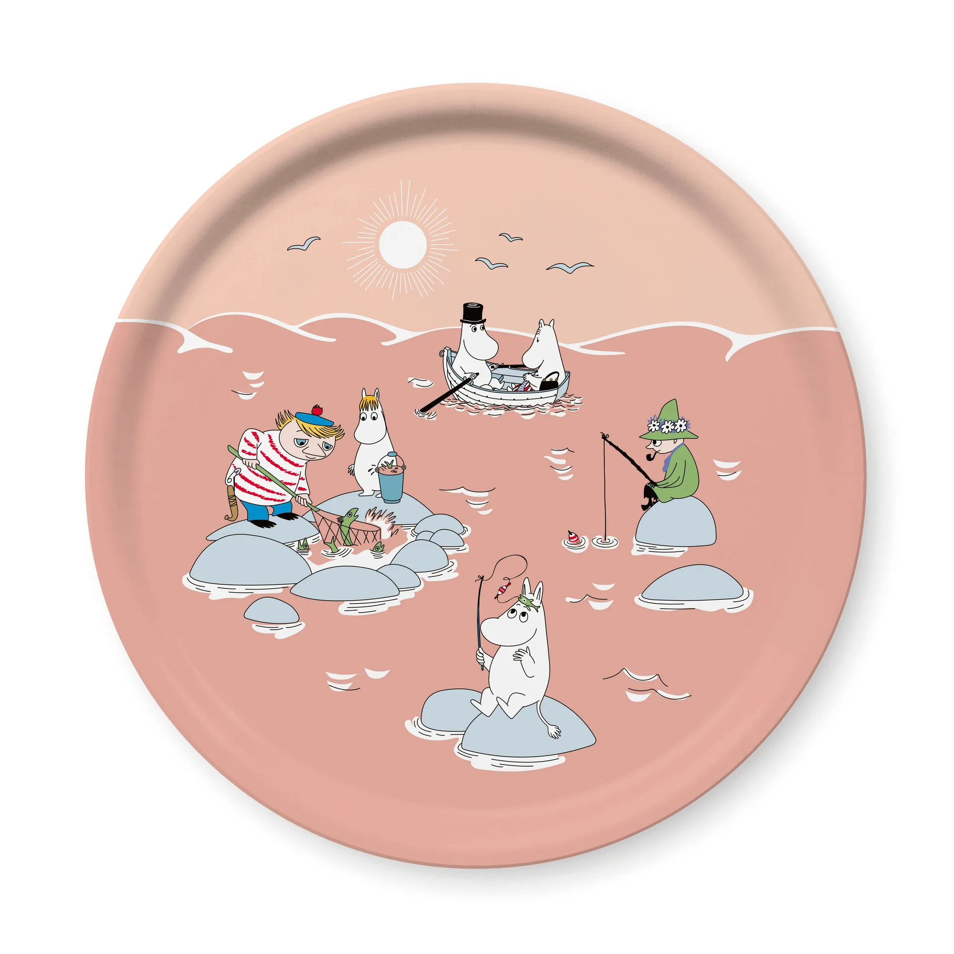 Vassoio Fiske Moomin estate 2022 Ø 31 cm, Rosa Opto Design