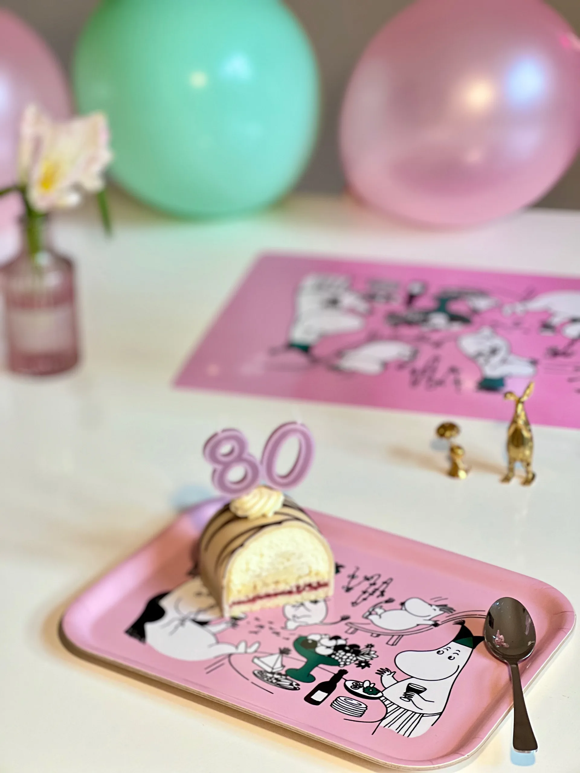 Vassoio Moomin 80 - 20x27 cm, Rosa Opto Design